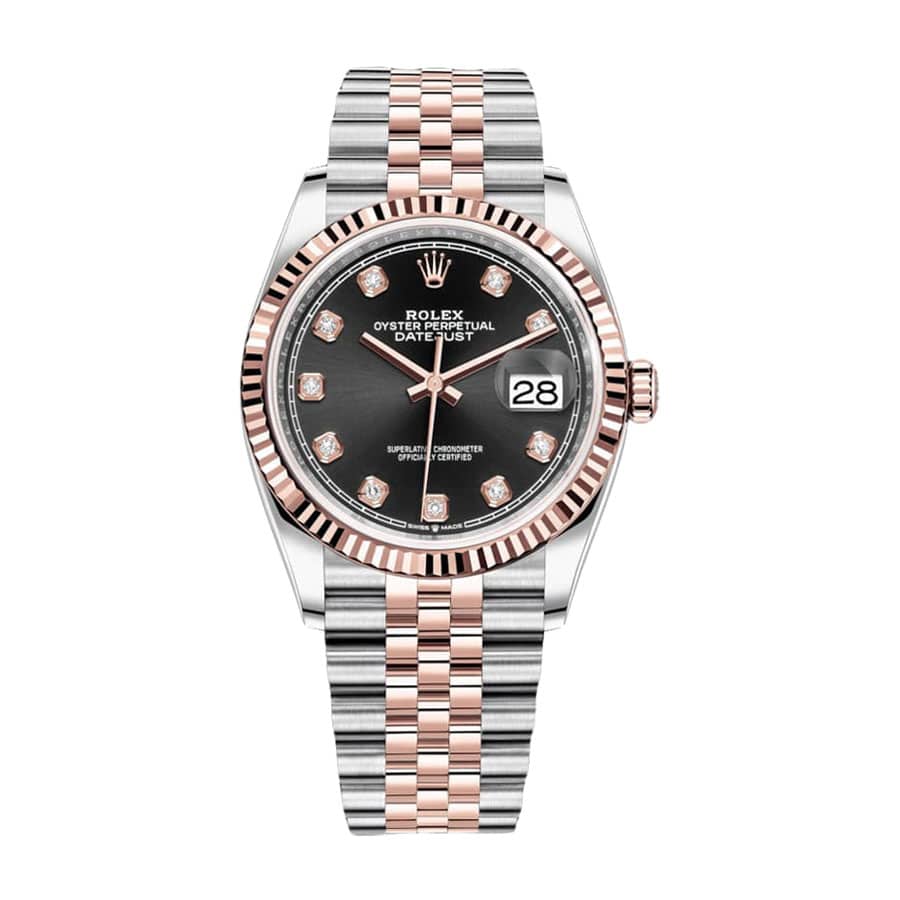 rolex-datejust-126231-everose-gold-automatic-black-diamond-dial-jubilee-replica-1 Rolex 126231 Replica - Image 1