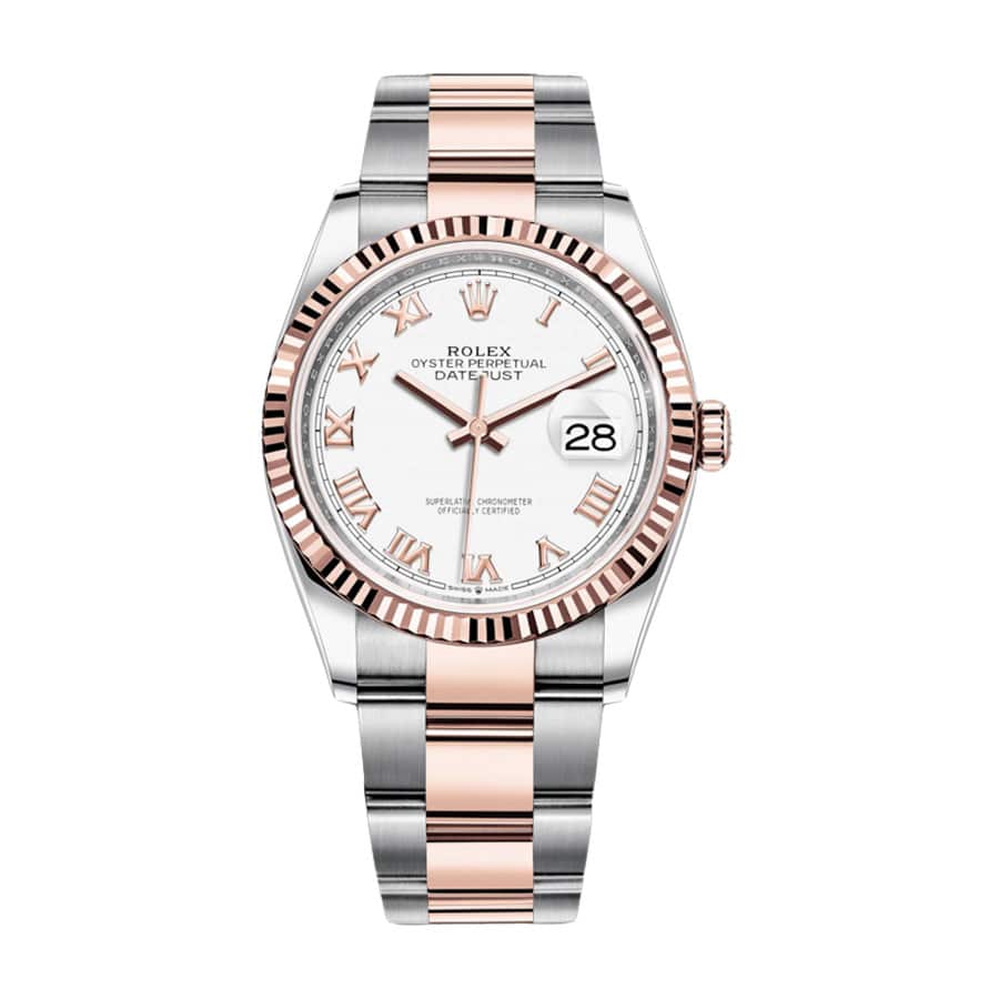 rolex-datejust-126231lc-36mm-steel-gold-automatic-white-dial Datejust 36 126231 Two Tone Replica - Image 1