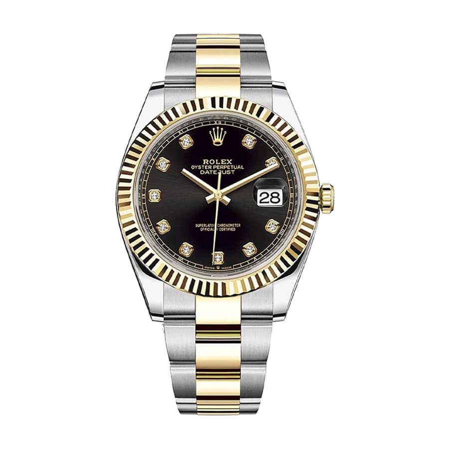 rolex-datejust-126333-yellow-gold-steel-automatic-black-dial-oyster-replica Rolex Datejust 126333-0005 Black Dial Replica - Image 1