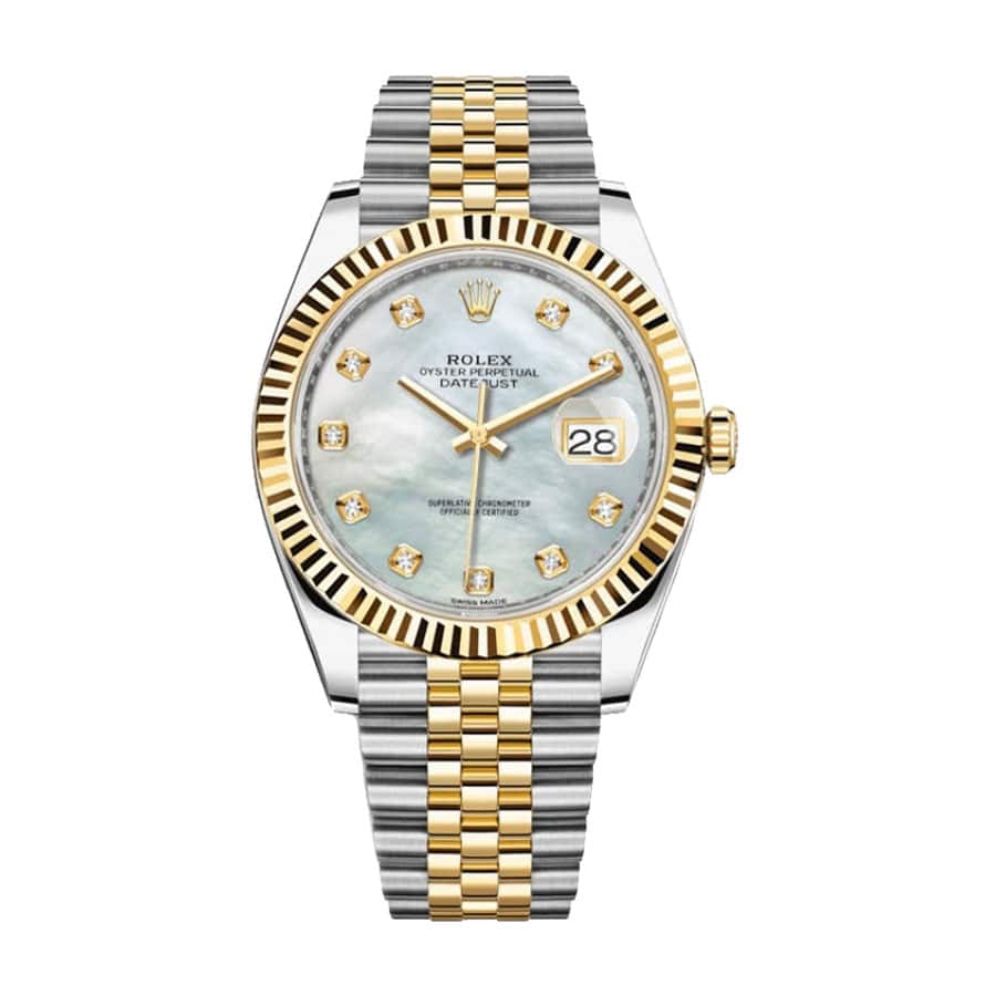 rolex-datejust-126333-yellow-gold-steel-automatic-mother-pearl-diamond-dial-jubilee-replica Rolex Datejust 126333 Mother Of Pearl Replica - Image 1