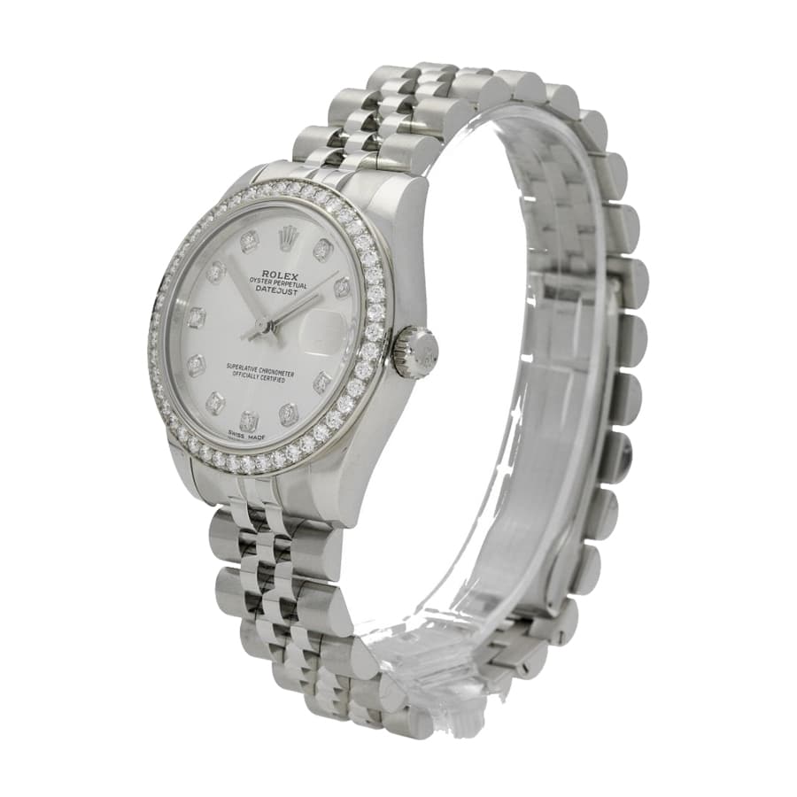 rolex-datejust-178384-white-gold-automatic-black-diamond-dial- Rolex Datejust 178384-0017 White Gold Black & Diamond Dial Replica - Image 4