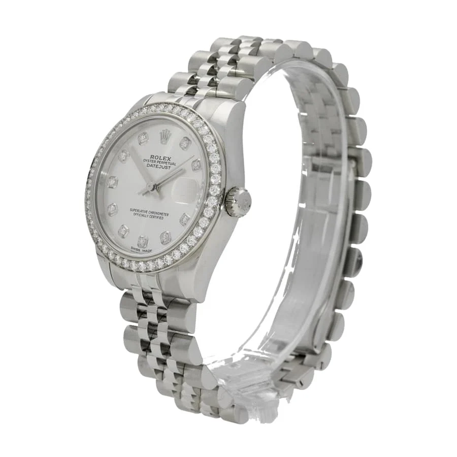 rolex-datejust-178384-white-gold-automatic-black-diamond-dial- Rolex Datejust 178384-0017 White Gold Black & Diamond Dial Replica - Image 2
