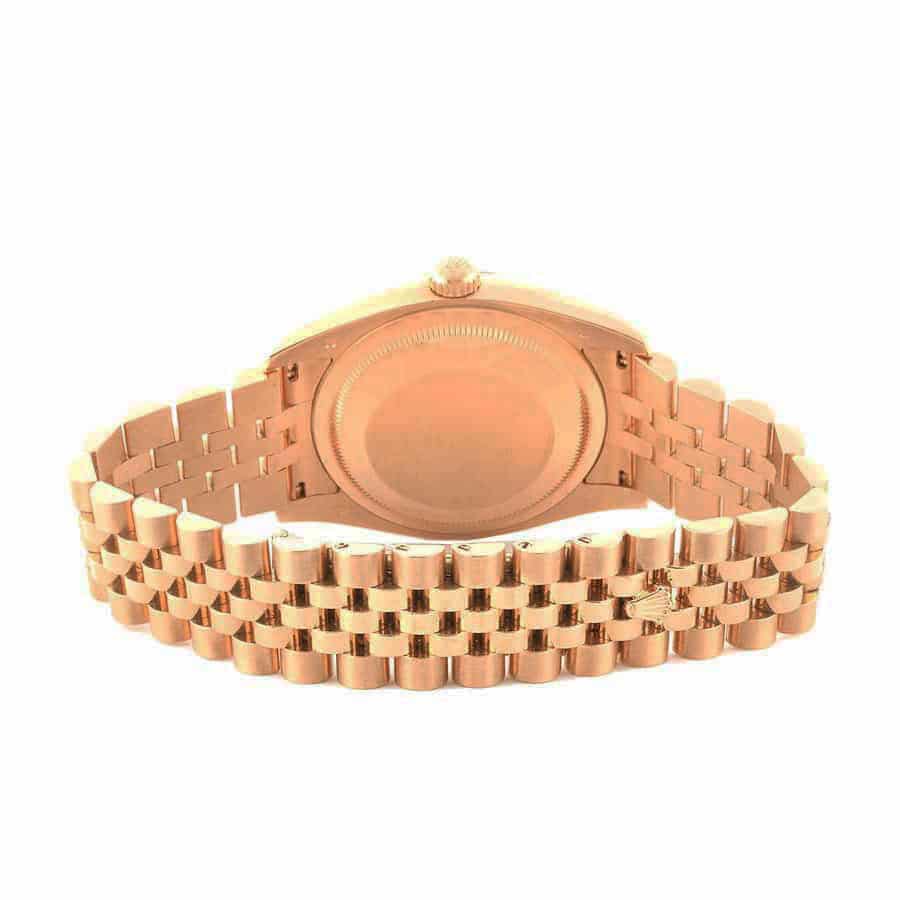 rolex-datejust-279165-everose-gold-automatic-green-with-diamond-dial-jubilee- Rolex With Diamond Replica - Image 4