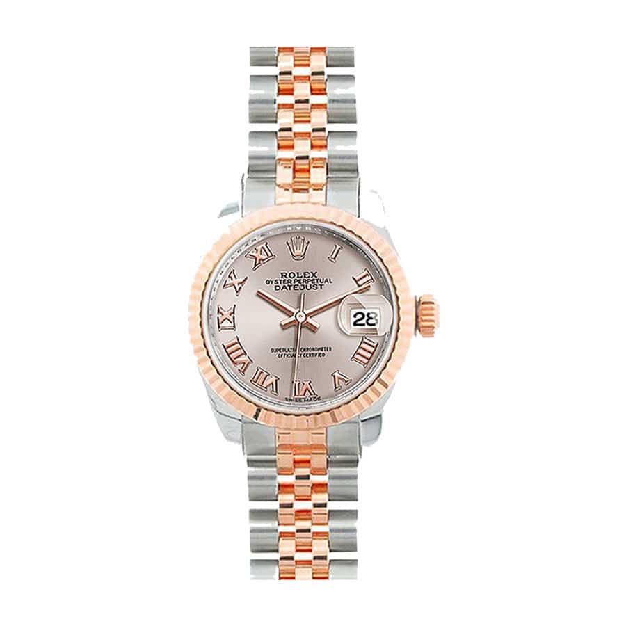 rolex-datejust-28mm-279171-everose-gold-and-steel-automatic-sundust-dial Rolex 279171-0021 Everose Replica - Image 1