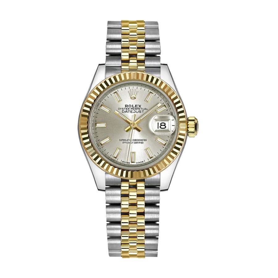 rolex-datejust-28mm-279173-steel-yellow-gold-automatic-silver-dial Rolex Datejust 279173-0019 Replica - Image 1