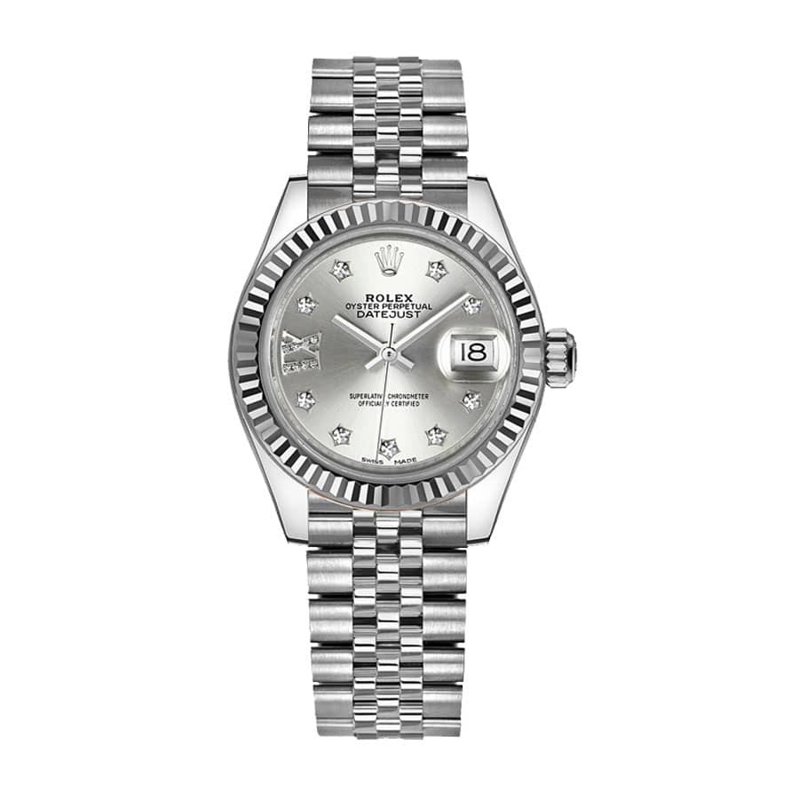 rolex-datejust-28mm-279174-steel-white-gold-automatic-silver-dial Rolex Lady-Datejust 279174 Silver Jubilee Replica - Image 1
