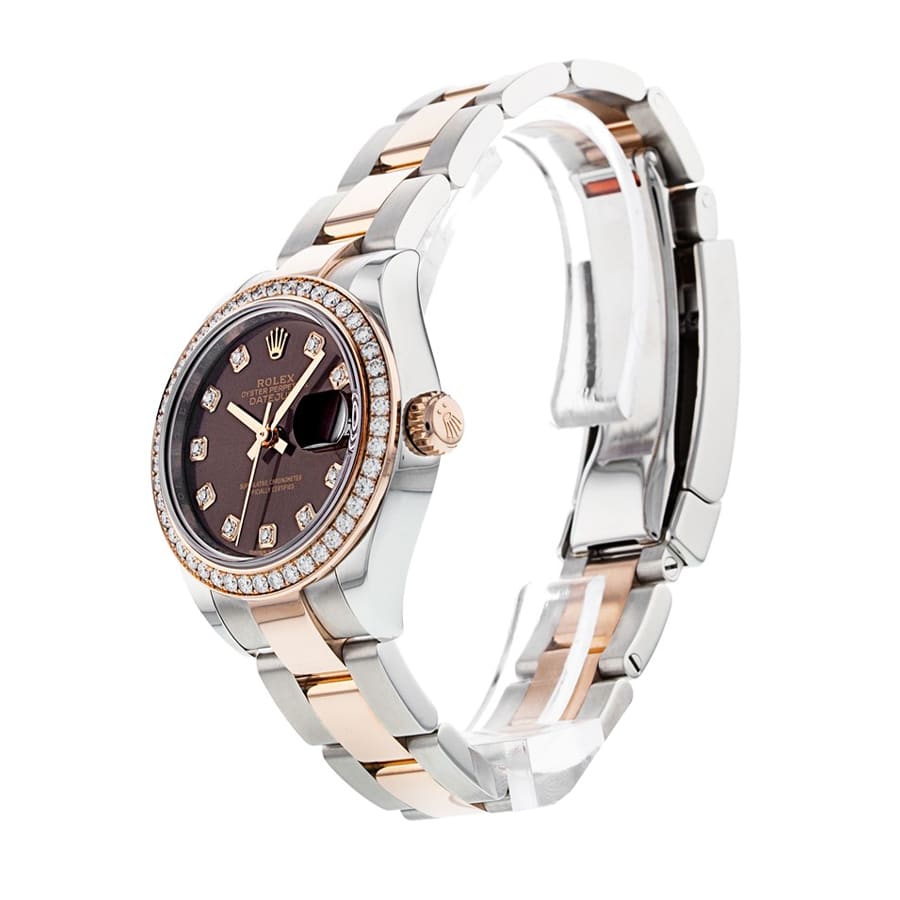 rolex-datejust-28mm-279381rbr-steel-everose-gold-diamond-automatic-chocolate-with-diamond-dial-replica Rolex Datejust 279381RBR Gold ReplicRolex Datejust 279381RBR Gold Replica - Image 4