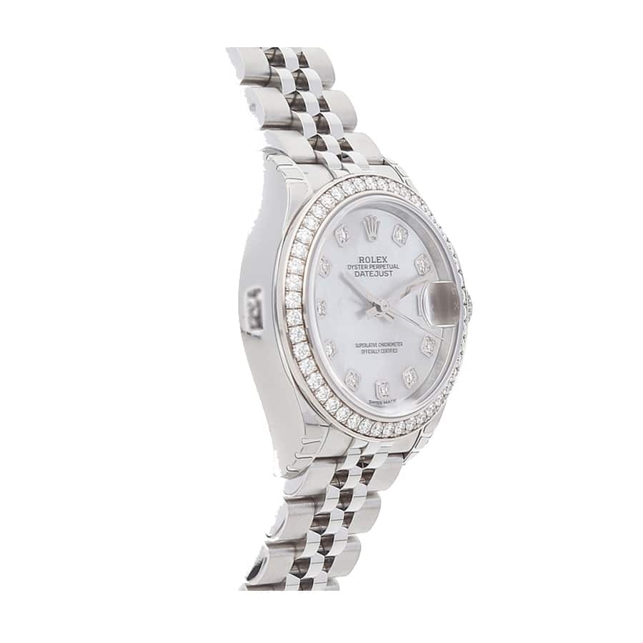 rolex-datejust-28mm-279384rbr-white-gold-automatic-silver-with-diamond-dial-replica Rolex Datejust 279384RBR White Gold Mother Pearl Dial Jubilee Replica - Image 3
