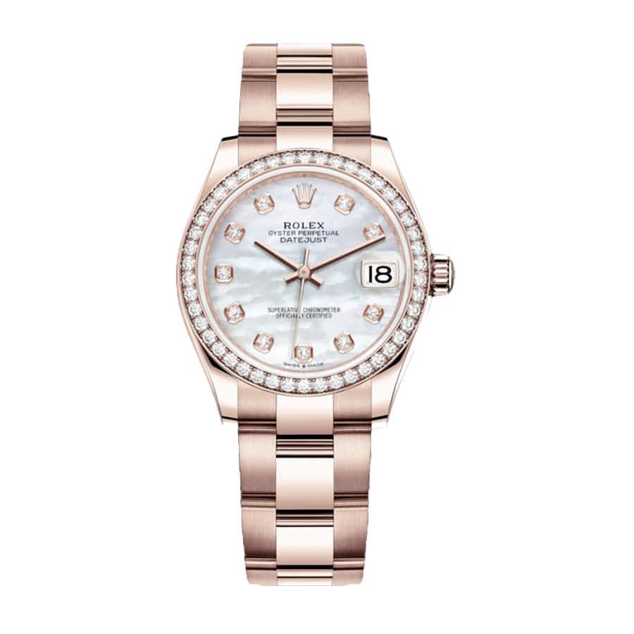 rolex-datejust-31mm-278245-everose-gold-automatic-mother-pearl-set-with-diamond-dial Rolex 279171 Everose Diamond Replica - Image 1