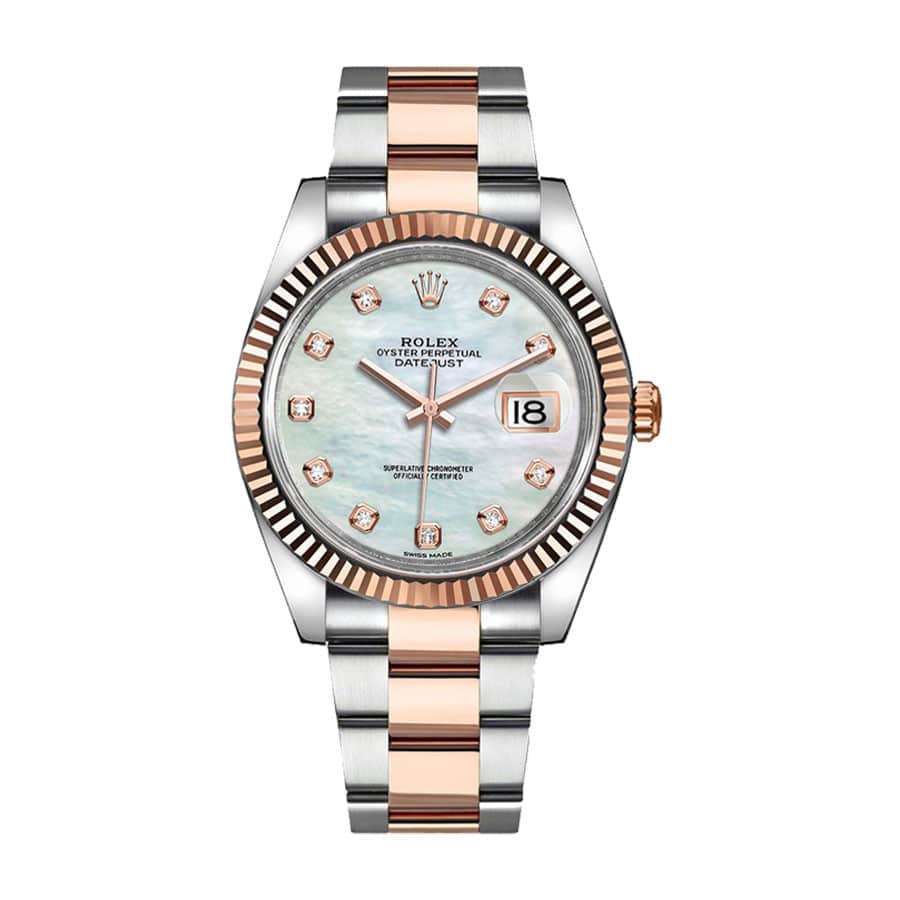 rolex-datejust-41mm-126331-everose-gold-automatic-mother-pearl-diamond-dial Rolex Datejust 126331-0013 Mother Of Pearl Dial Replica - Image 1