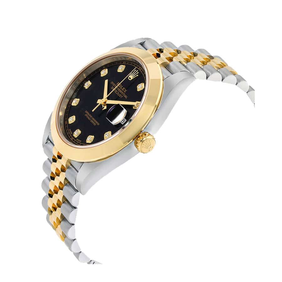rolex-datejust-black-diamond-dial-steel-yellow-gold-replica-rear Rolex Datejust Black Diamond Dial Steel Yellow Gold 126303BKDJ Jubilee Replica - Image 4