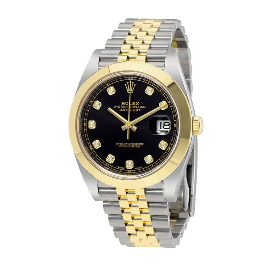 rolex-datejust-black-diamond-dial-steel-yellow-gold-replica Rolex Datejust Black Diamond Dial Steel Yellow Gold 126303BKDJ Jubilee Replica - Image 3