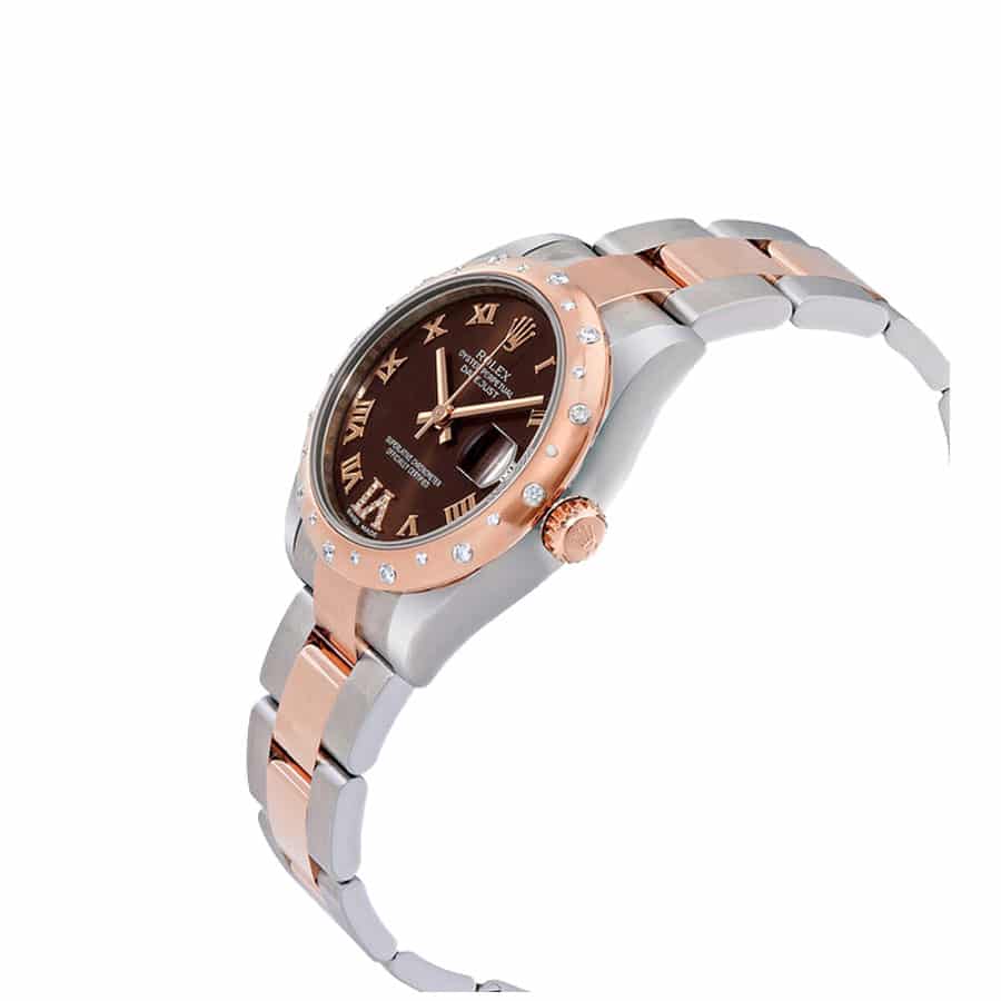 rolex-datejust-chocolate-roman-numeral-diamond-oyster-replica Rolex 178341 Replica - Image 3