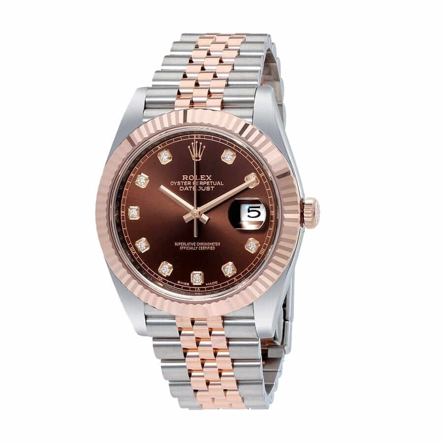 rolex-datejust-ii-126331-rose-gold-steel-chocolate-diamond-dial-replica Rolex Datejust II 126331-0004 Chocolate Diamond Dial Replica - Image 4