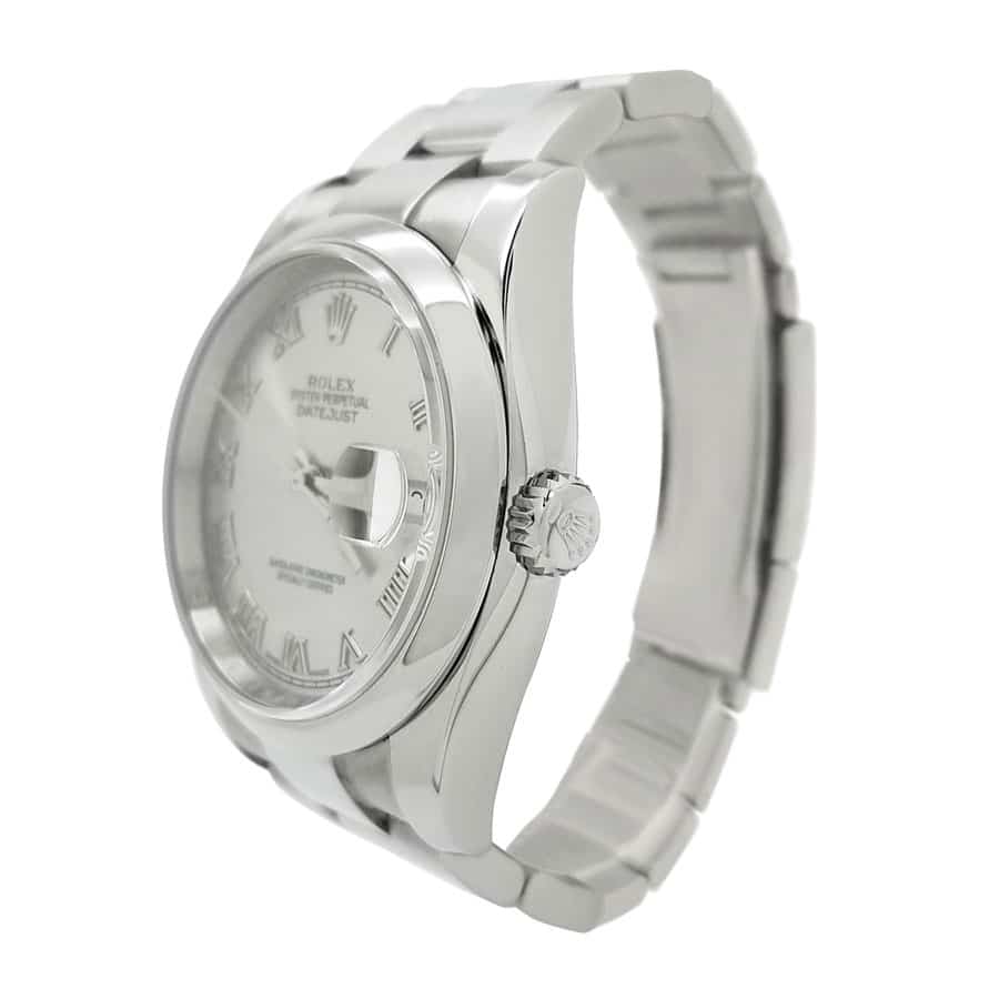rolex-datejust-oyster-perpetual-silver-roman-dial-116200 Rolex Perpetual 116200 Replica - Image 2