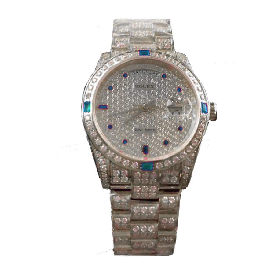rolex-datejust-white-gold-diamond-dial-iced-out-116625-replica Rolex Datejust 116624  Oyster Diamond Replica - Image 1