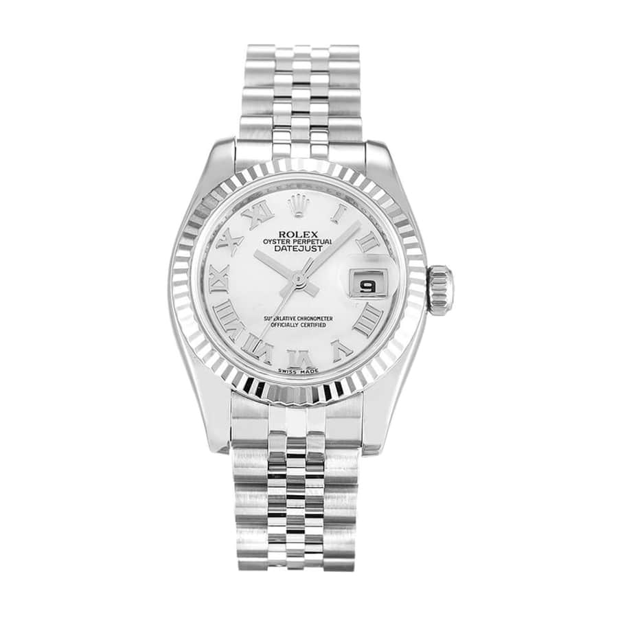 rolex-datejust-white-roman-numeral-replica-179174 Rolex Datejust 179174 White Roman Numeral Dial Replica - Image 1