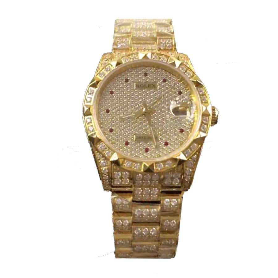 rolex-datejust-yellow-gold-diamond-dial-iced-out-116624-replica Rolex Daytona 116508 “Iced Out” Gold Full Diamond Replica - Image 1