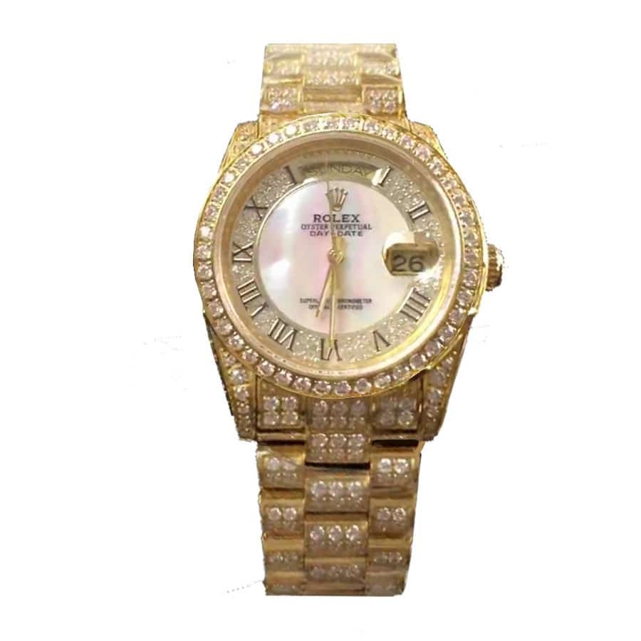 rolex-datejust-yellow-gold-diamond-roman-dial-iced-out-116626-replica Rolex Datejust Yellow Gold 116626 Replica - Image 1