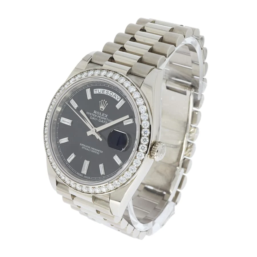 rolex-day-date-40-white-gold-diamond-bezel-40mm-watch-228349rbr-replica (1) Rolex DayDate Black Diamond Replica - Image 2