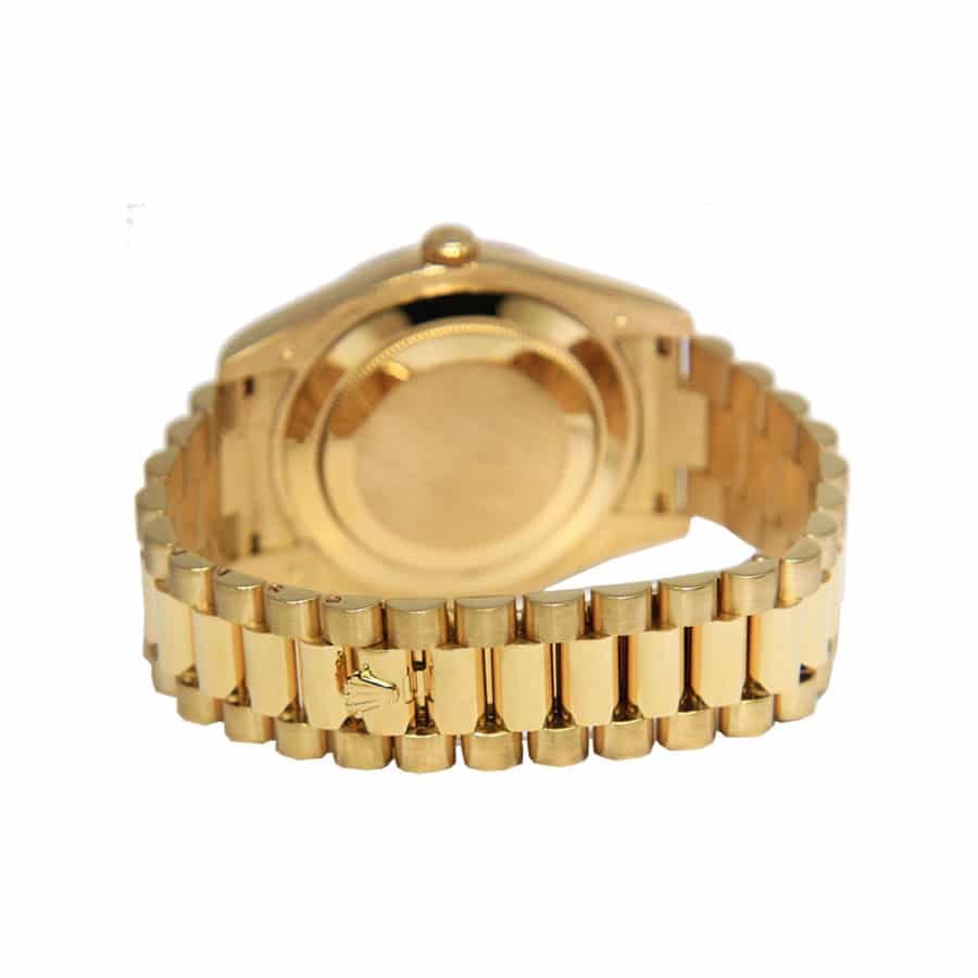 rolex-day-date-ii-218238-kw-yellow-gold-champagne-dial-replica3 Rolex Day-Date 228348 Diamonds Gold Dial Replica - Image 3