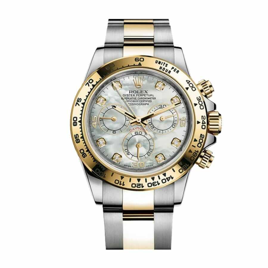 rolex-daytona-116523-mother-of-pearl-diamond-dial-two-tone Rolex Daytona 116500ln-0001 Mother Of Pearl Dial Replica - Image 1