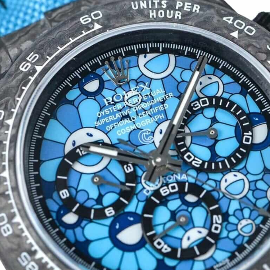 rolex-daytona-blue-dial-replica-2 Rolex Daytona Cosmograph 116509 Blue Sun Flower Pattern Dial Replica - Image 3