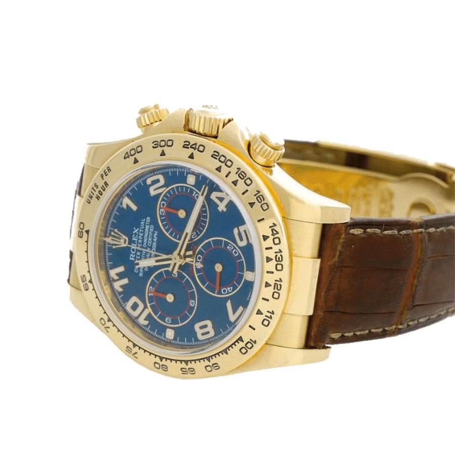 rolex-daytona-cosmograph-116518-jh-yellow-gold- Rolex Daytona Cosmograph 116518 Blur Dial Replica - Image 3
