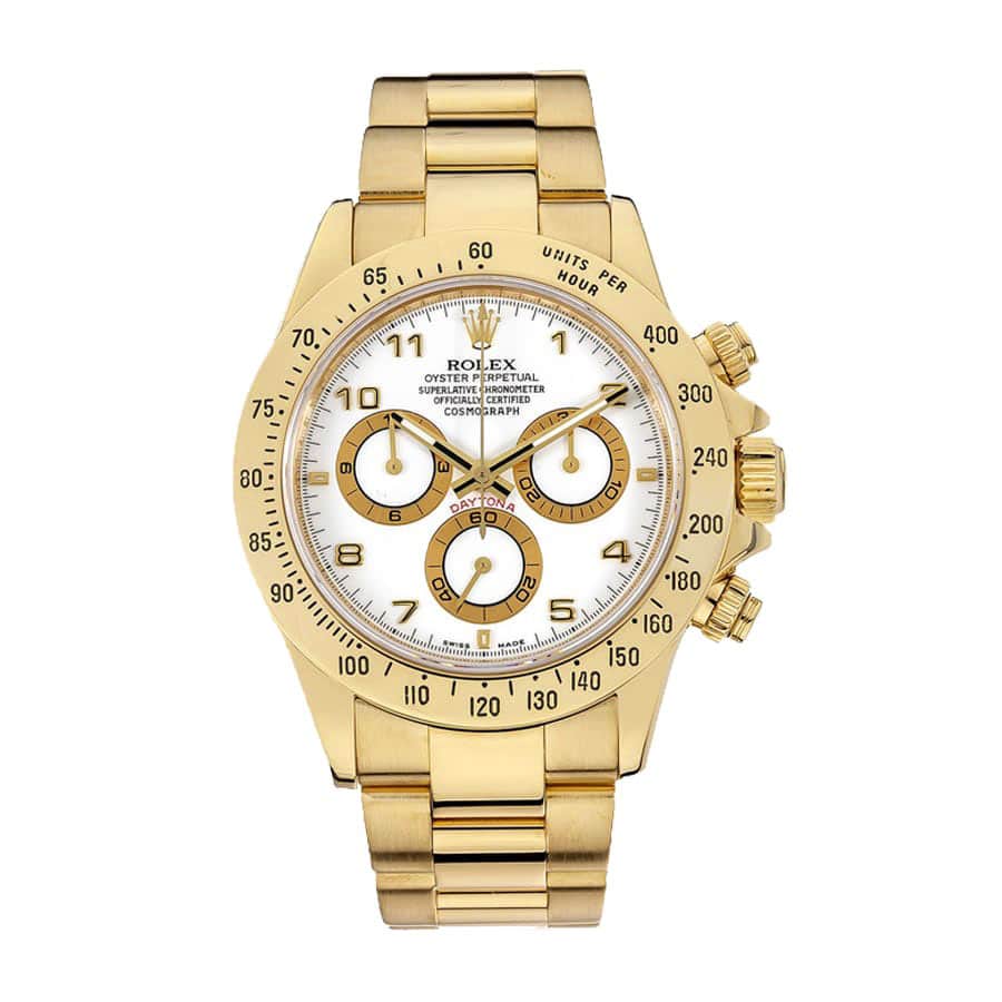 rolex-daytona-cosmograph-116528-jf-yellow-gold-white-dial-oyster-replica Rolex Daytona Cosmograph 116528 Yellow Gold White Dial Oyster Replica - Image 1