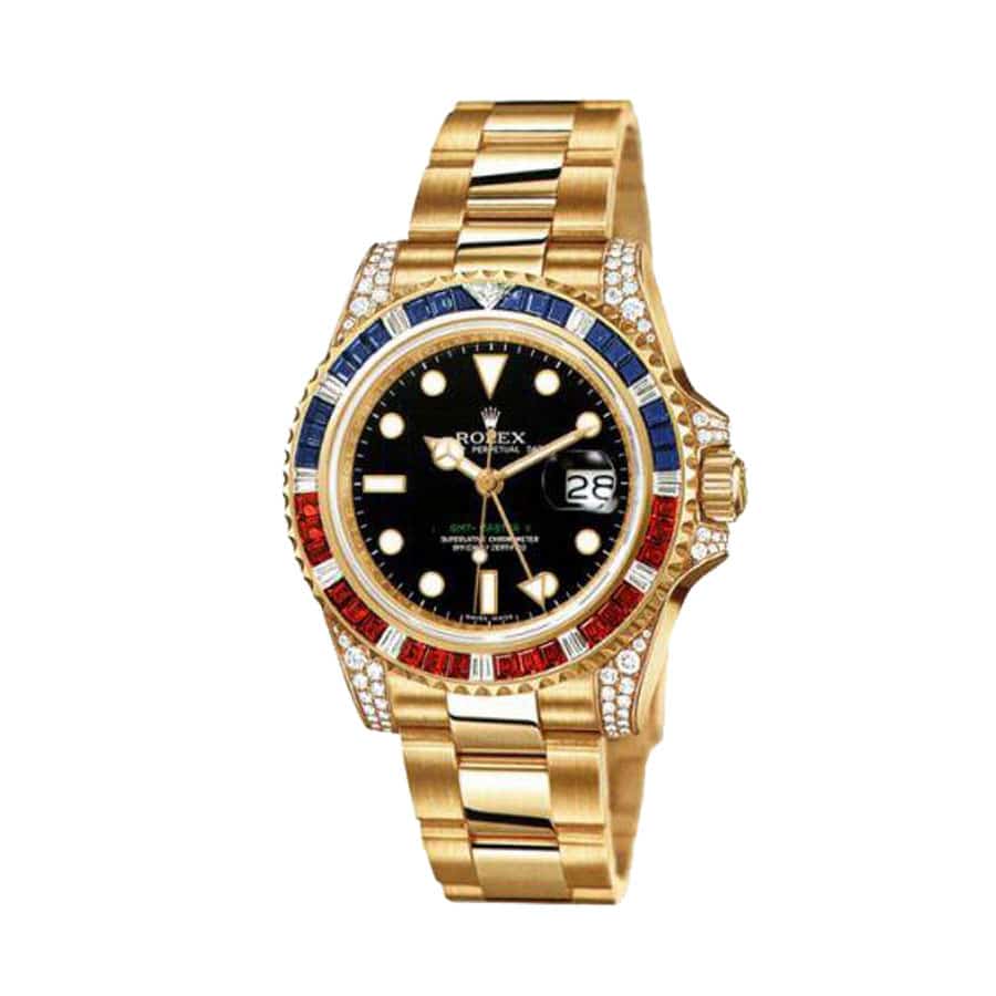 rolex-gmt-master-ii-116718ln-haribo-diamonds-automatic-oyster-replica3 Rolex GMT-Master II Haribo Gold Replica - Image 4
