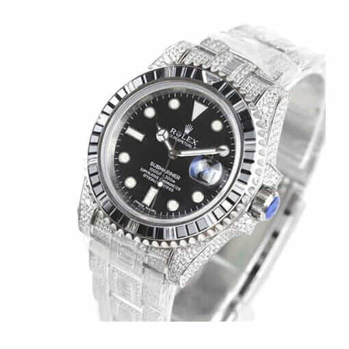 rolex-gmt-master-ii-ceramic-black-and-blue-bezel-batman-jubilee-116710blnr-replica-510x510_man Rolex Submariner 116610LN-97200 Iced Out Watch Replica - Image 2
