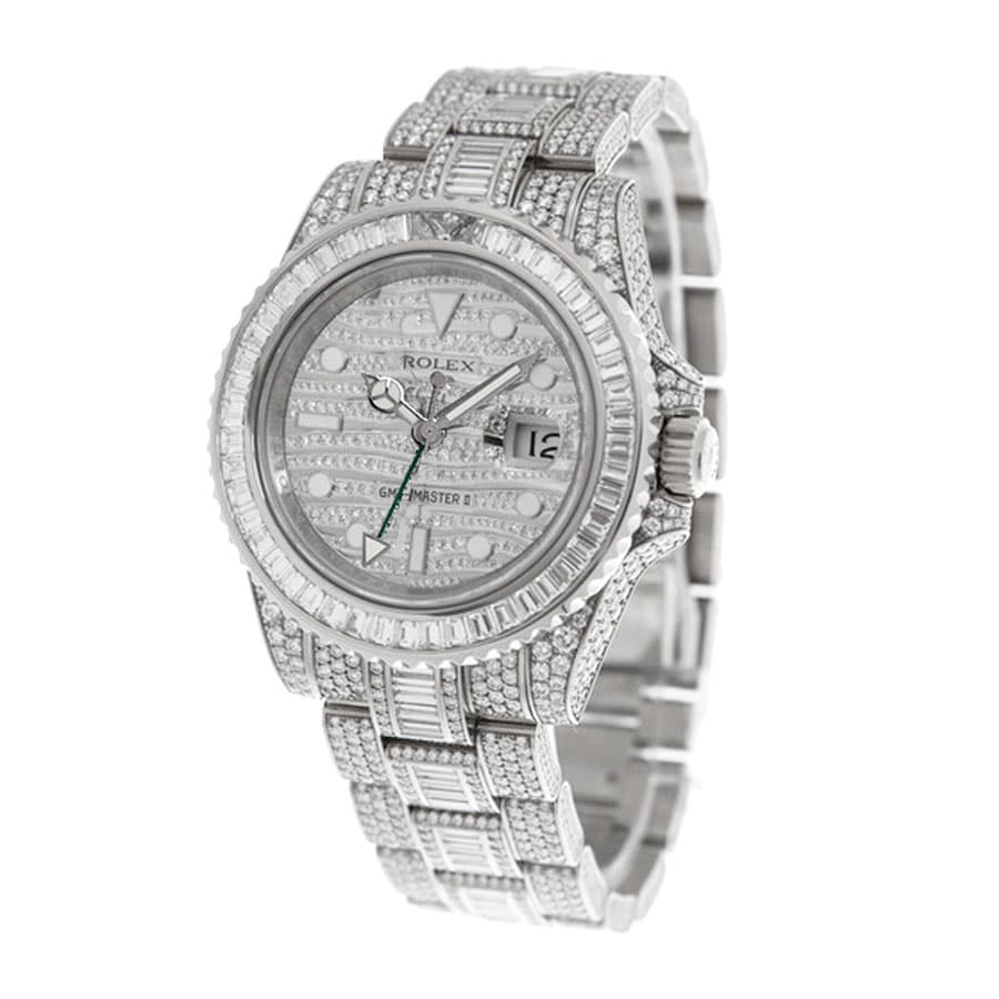 rolex-gmt-master-ii-custom-diamond-set-116710ln-2 Rolex GMT-Master II 116759SARU Full Diamond Replica - Image 2