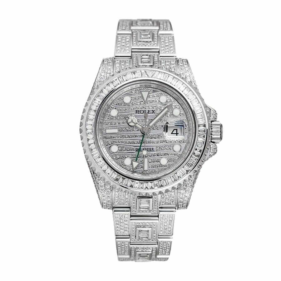 rolex-gmt-master-ii-custom-diamond-set-116710ln-replica Rolex GMT-Master II 116759SARU Full Diamond Replica - Image 1