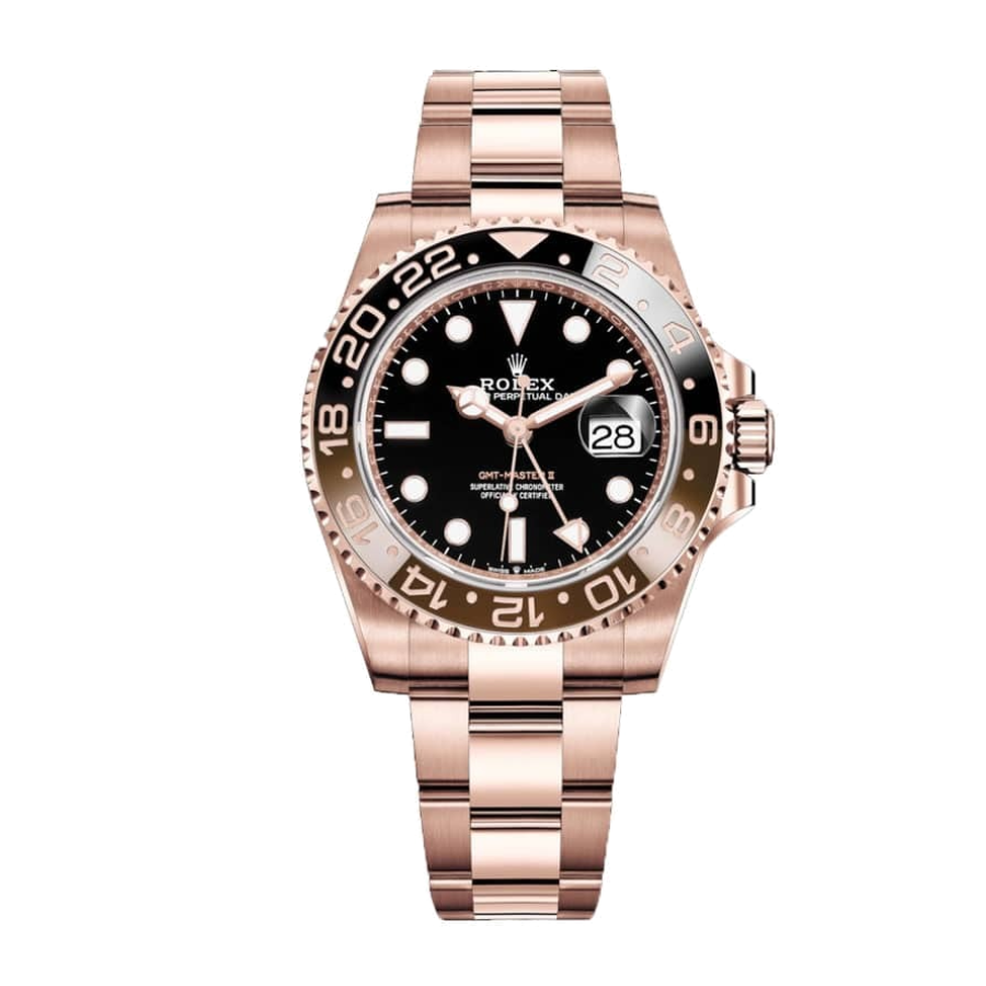 rolex-gmt-rose-gold-replica-7- Rolex GMT-Master II 126715CHNR-0001 Rose Gold Automatic Black Dial Oyster Replica - Image 1