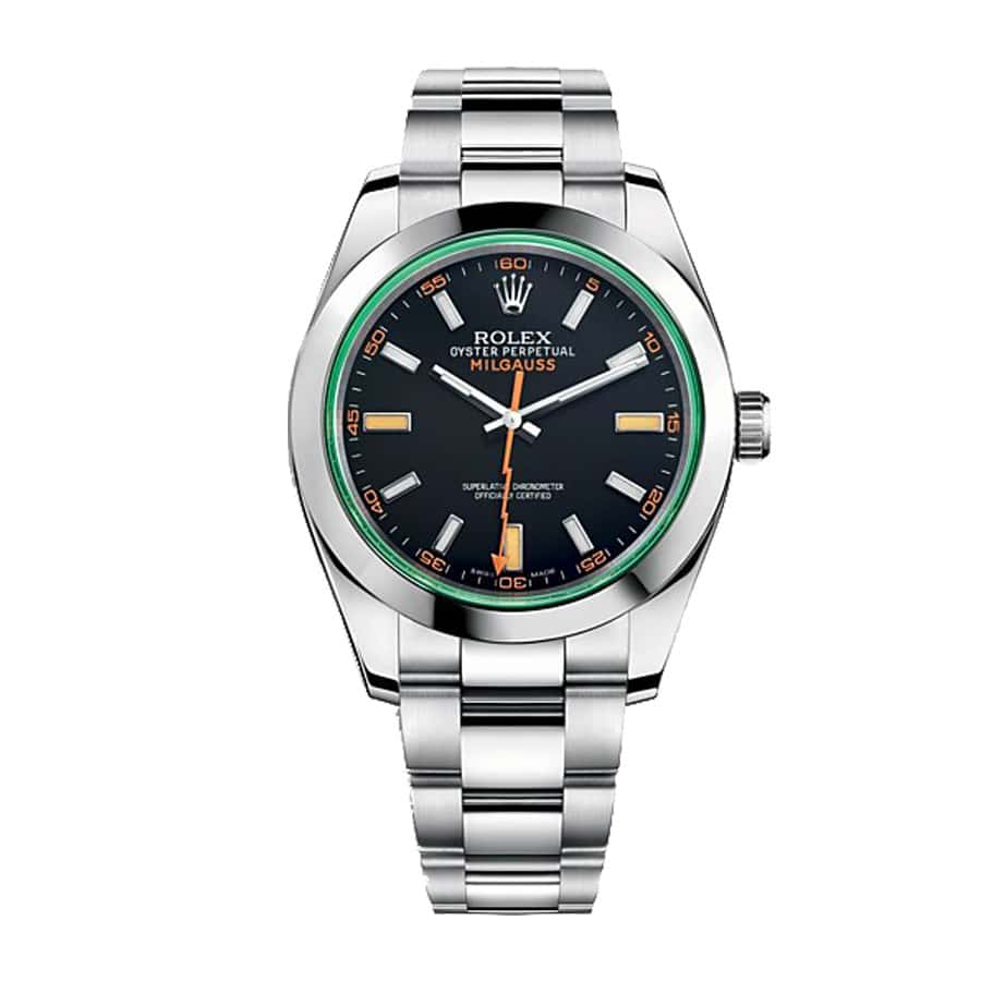 rolex-milgauss-black-dial-green-crystal-m116400gv-0001-replica Rolex Milgauss Black Dial Green Crystal M116400GV-0001 Oyster Replica - Image 1