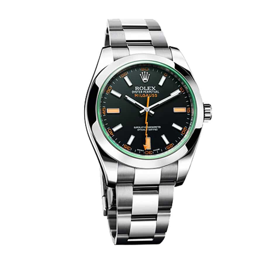 rolex-milgauss-black-dial-green-crystal-m116400gv-0001 Rolex Milgauss Black Dial Green Crystal M116400GV-0001 Oyster Replica - Image 2