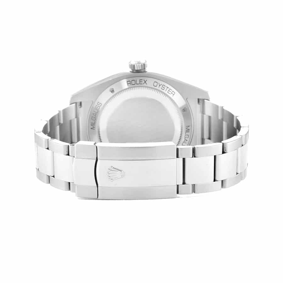 rolex-milgauss-blue-dial-green-crystal-116400gv Rolex Milgauss 116400GV-0002 Blue Dial Replica - Image 5