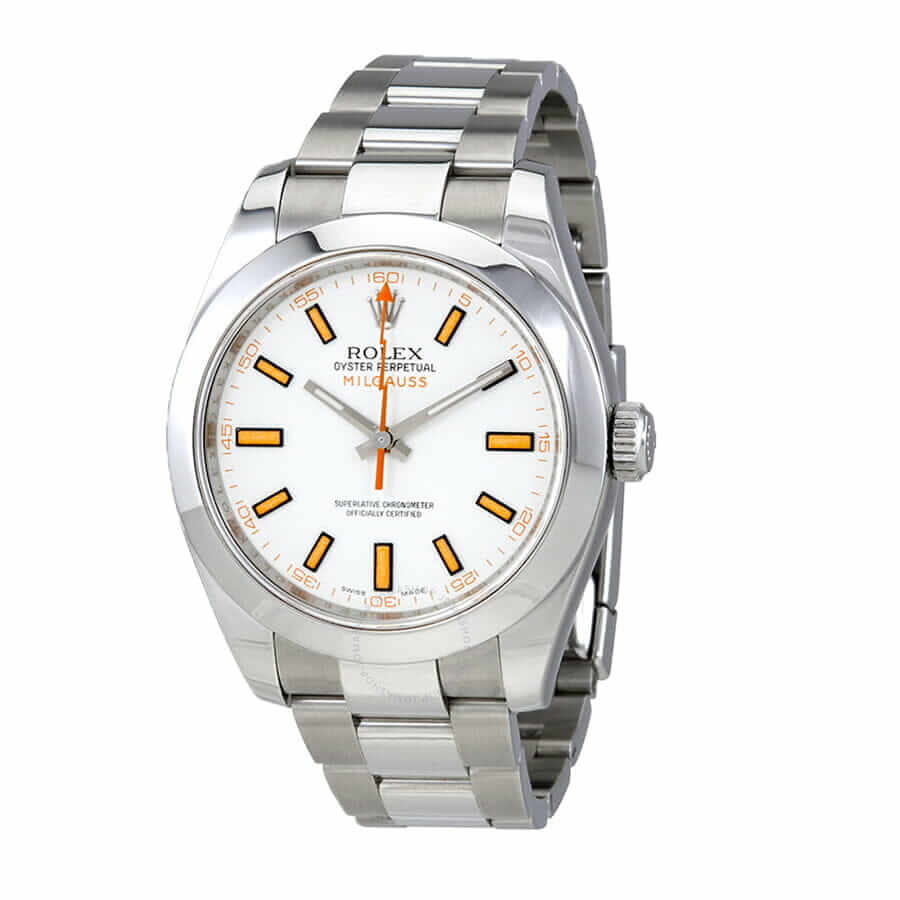 rolex-milgauss-white_dial_unitedluxury Rolex Milgauss 116400-0002 Oyster Replica - Image 2