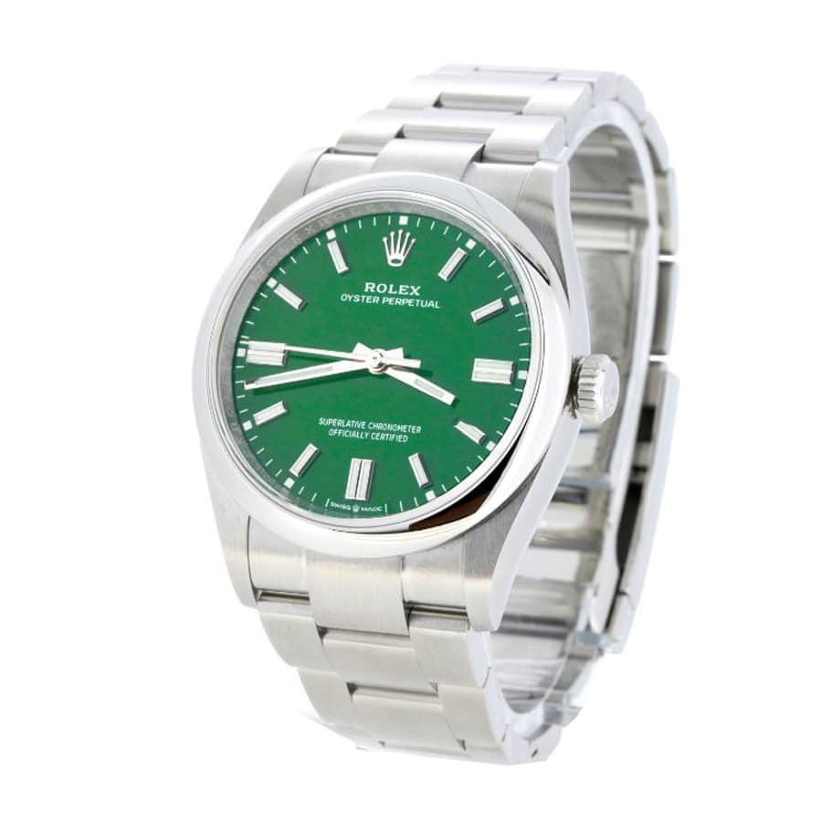 rolex-oyster-perpetual-green-dial-126000 Rolex Oyster Perpetual Green Dial 126000-0005 Replica - Image 2