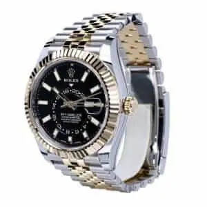 rolex-sky-dweller-black-dial-32693-united-left-replica-300x300.jpg Rolex Sky-Dweller 326933 Steel Gold Black Dial Replica - Image 2