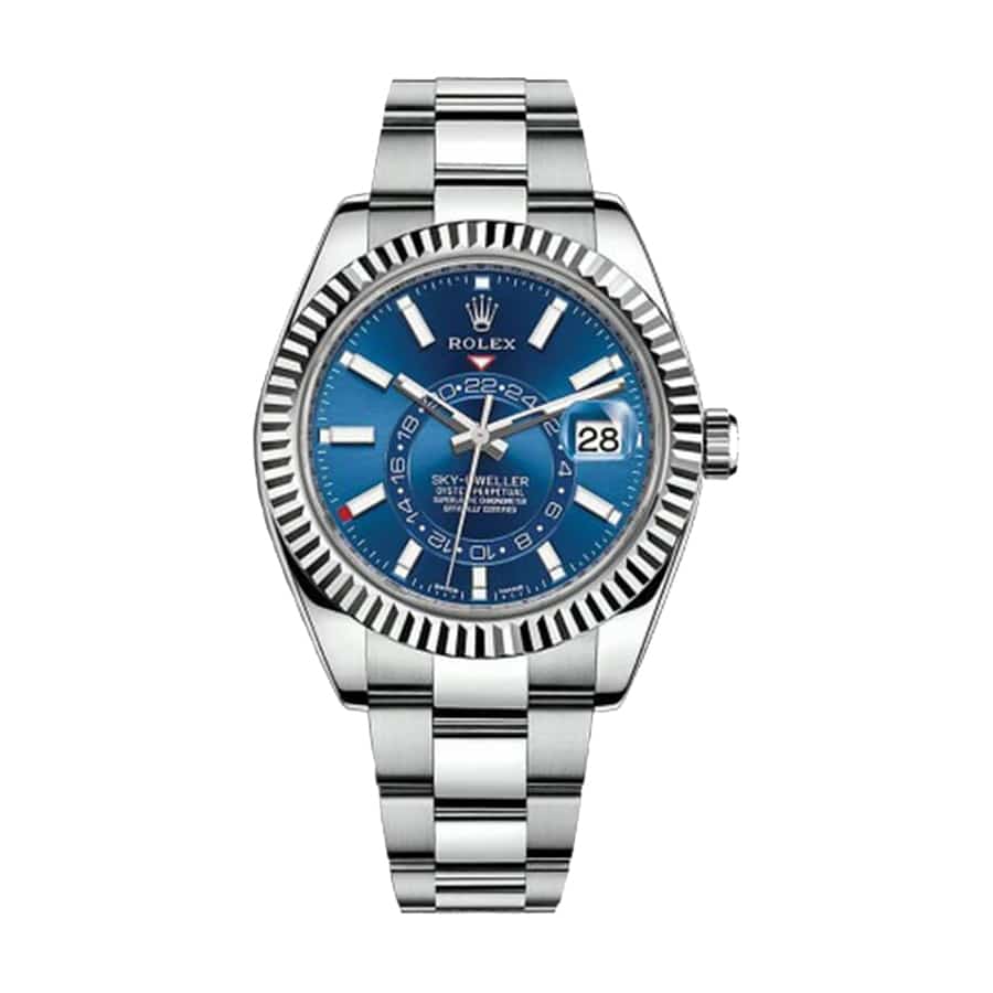 rolex-sky-dweller-blue-dial-satinless-steel-326934-replica Rolex Sky-Dweller Blue Dial Stainless Steel 326934-0003 Oyster Replica - Image 1