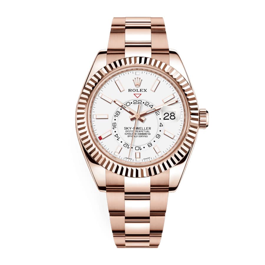 rolex-sky-dweller-rose-gold-white-dial-326935-replica Rolex 326935 Replica - Image 1