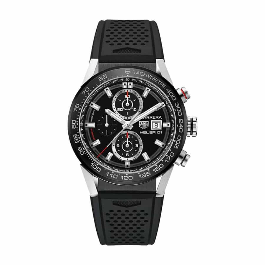 tag-carrera-black-rubber-replica TAG Carrera Black Rubber Replica - Image 1